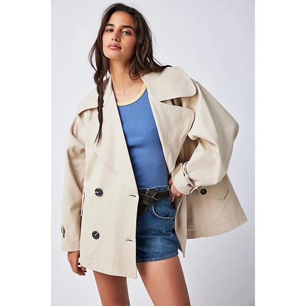 Free People Tea Combo Highlands Solid Peacoat Size Medium